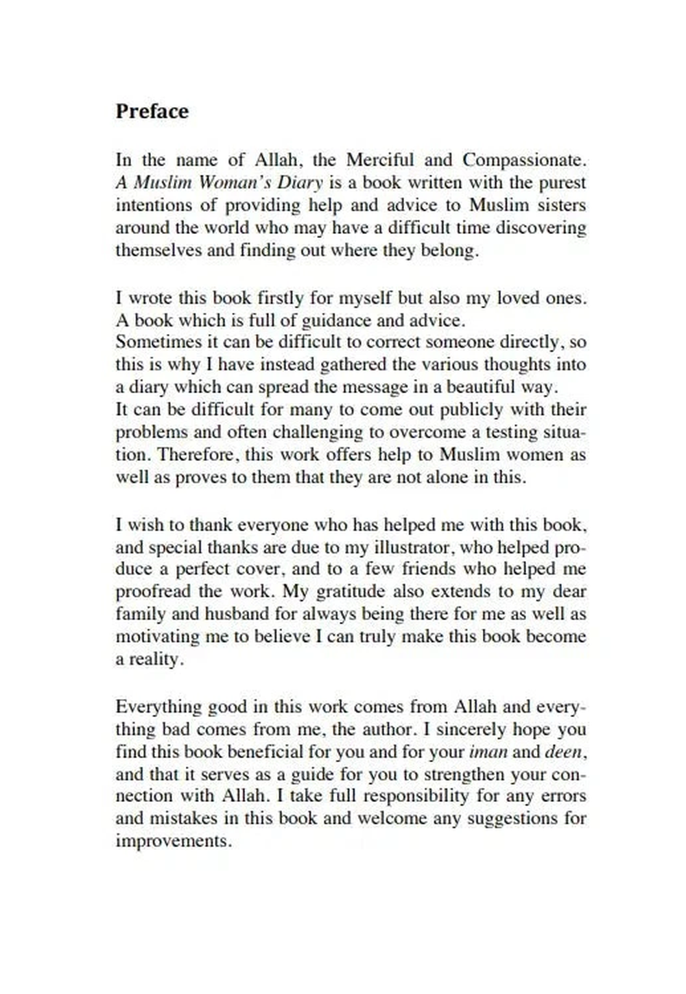 A Muslim Woman’s Diary